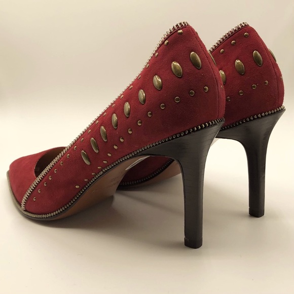 RACHEL ZOE SUEDE “MOTO” STYLE PUMP - Picture 15 of 15